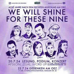 München erinnern: We shine for these nine