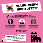 Podiumsgespräch "Wann, wenn nicht jetzt"