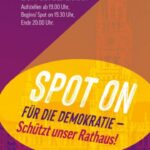 "Spot on" – Lichterkette für Demokratie